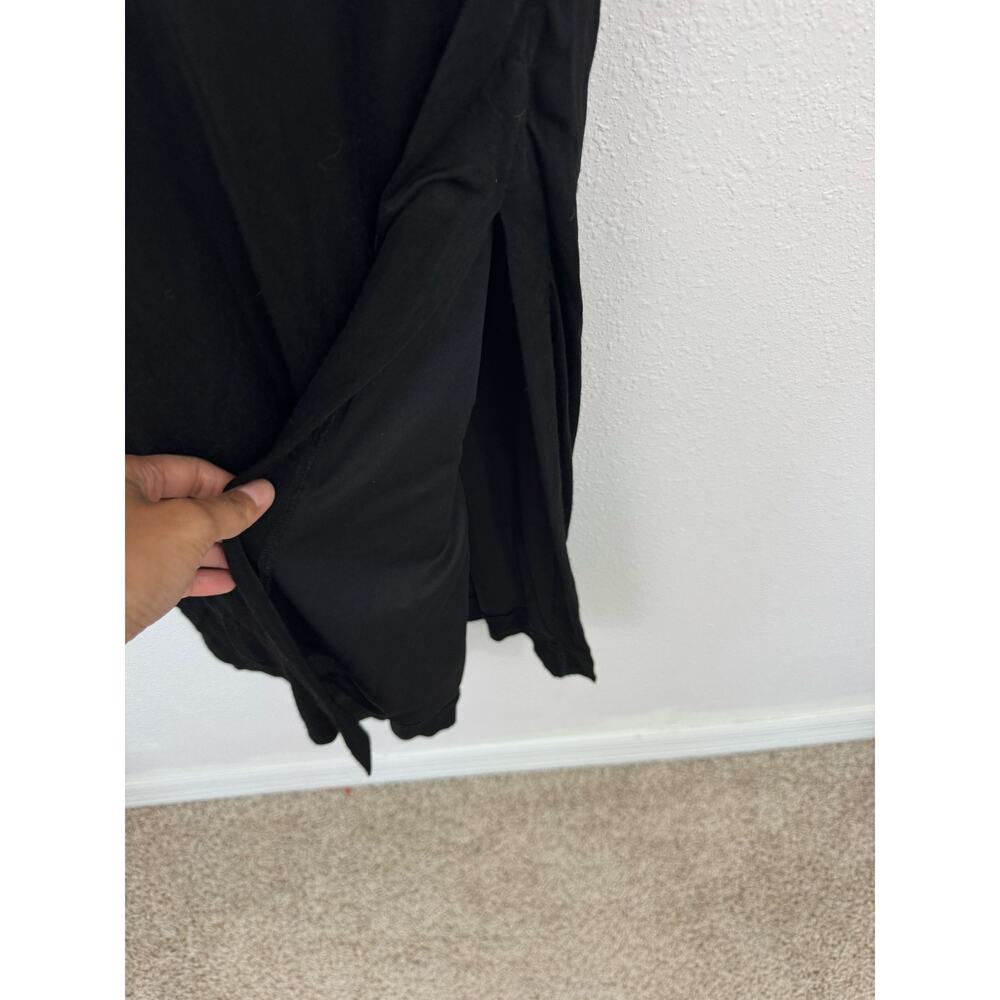 Free People Black Halter Maxi Dress S Knot Front Racerback - Picture 3 of 8